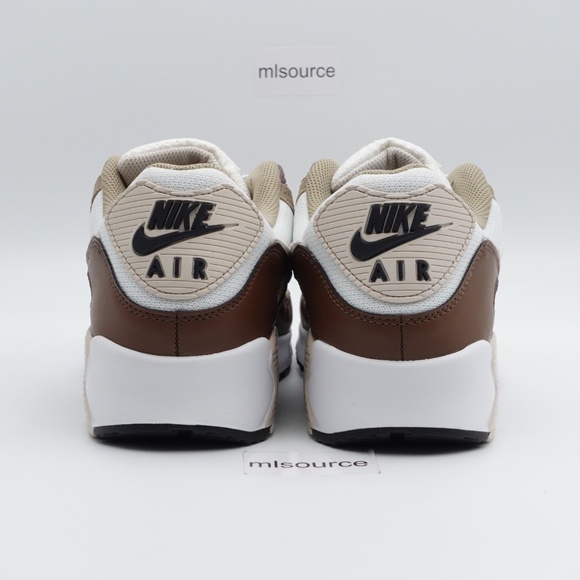 NEW Men's Nike Air Max 90 Premium Sneakers DM0029-109 Summit White/Black - Picture 4 of 9